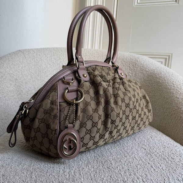Gucci GG Canvas Sukey Baby Pink Tote Bag