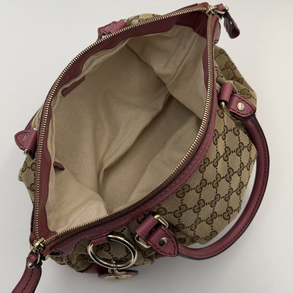 Gucci GG Canvas Sukey Pink Tote Bag