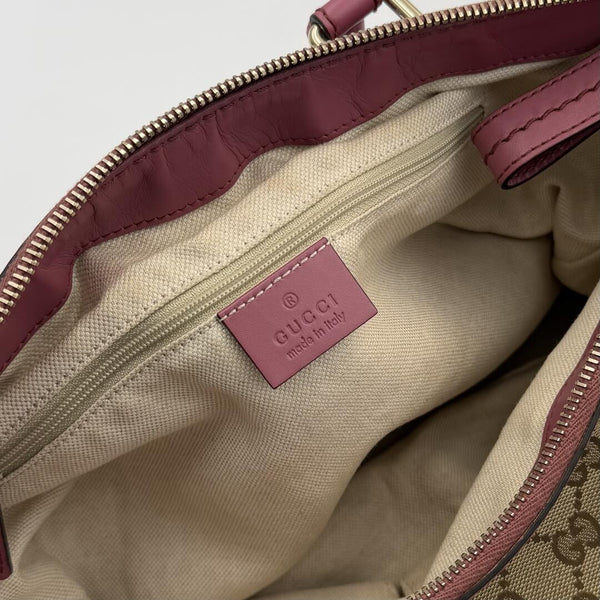 Gucci GG Canvas Sukey Pink Tote Bag