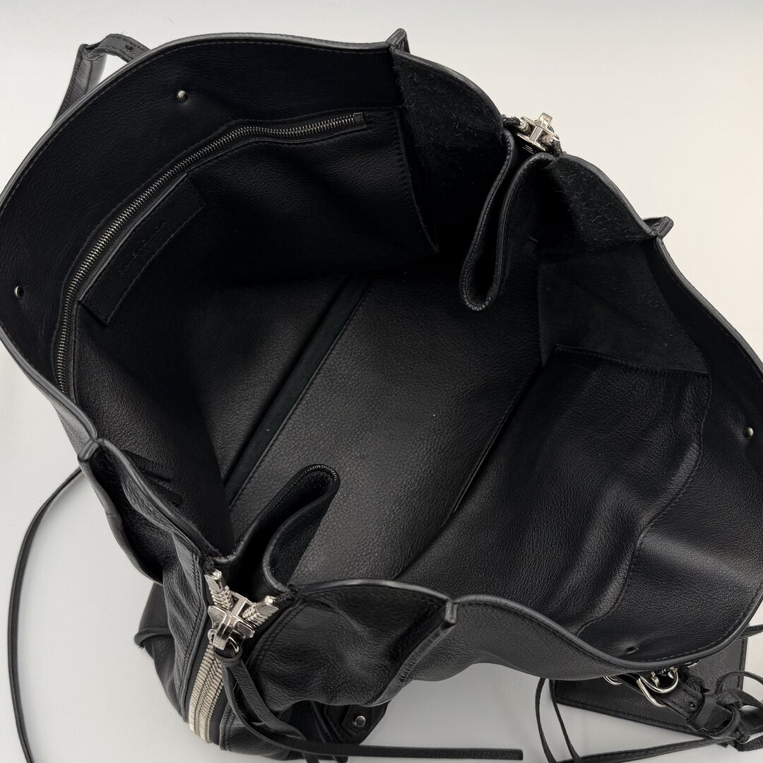 2016 Balenciaga Papier A4  Black Leather Tote Bag
