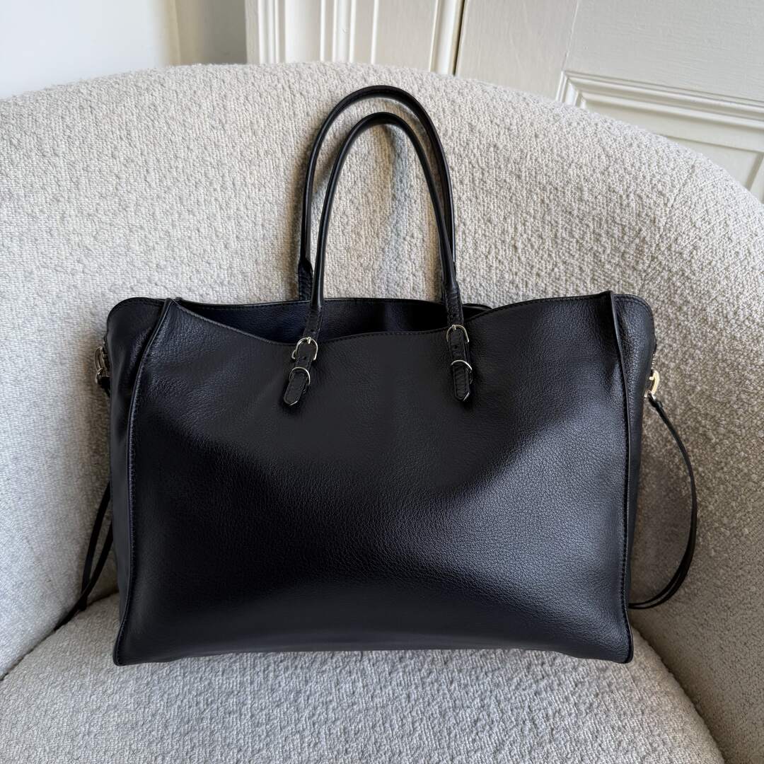 2016 Balenciaga Papier A4  Black Leather Tote Bag