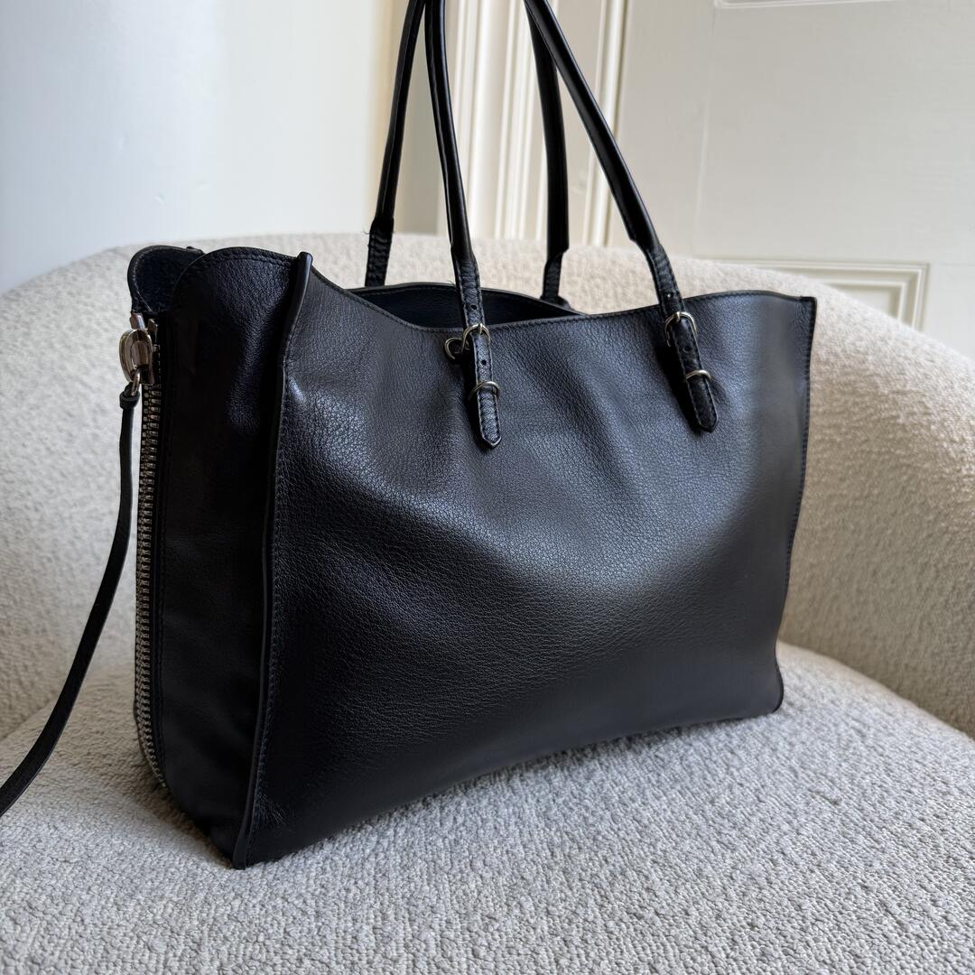 2016 Balenciaga Papier A4  Black Leather Tote Bag