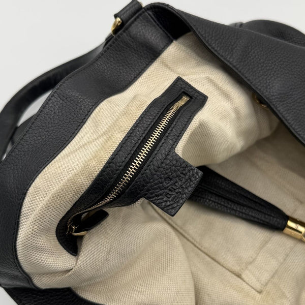 Gucci Soho Leather Black Tote Bag