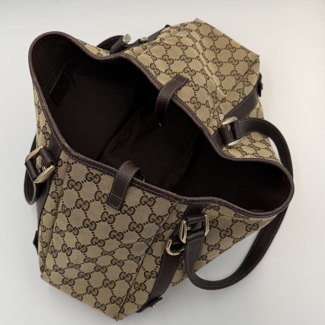 Gucci GG Canvas Abbey Brown Tote Bag