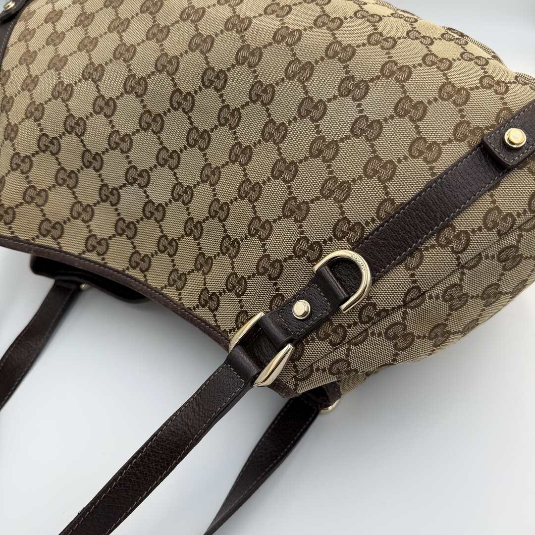 Gucci GG Canvas Abbey Brown Tote Bag