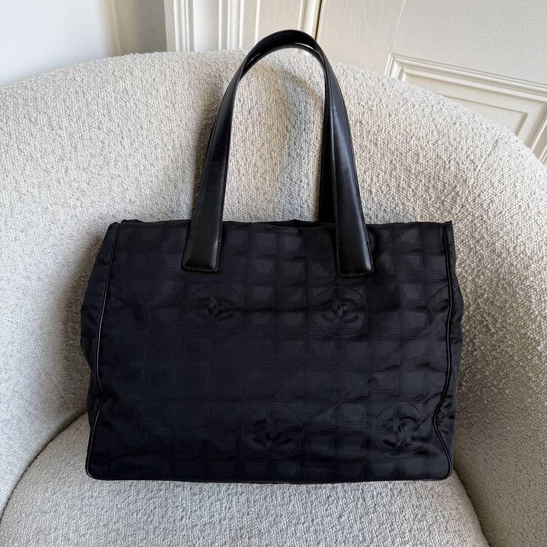 2005 Chanel CC Travel Line Black Tote Bag