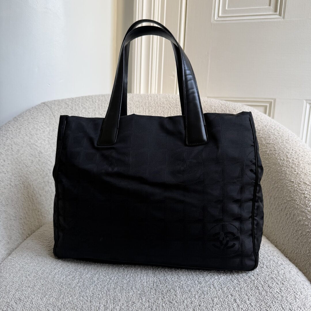 2005 Chanel CC Travel Line Black Tote Bag