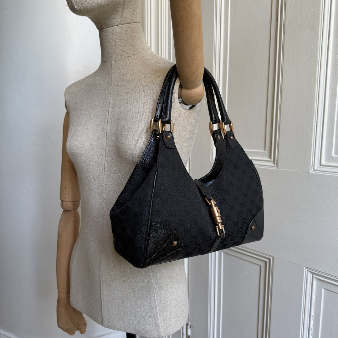 Gucci GG Canvas Jackie Black Handbag