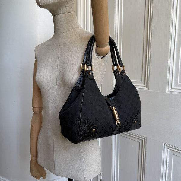 Gucci GG Canvas Jackie Black Handbag