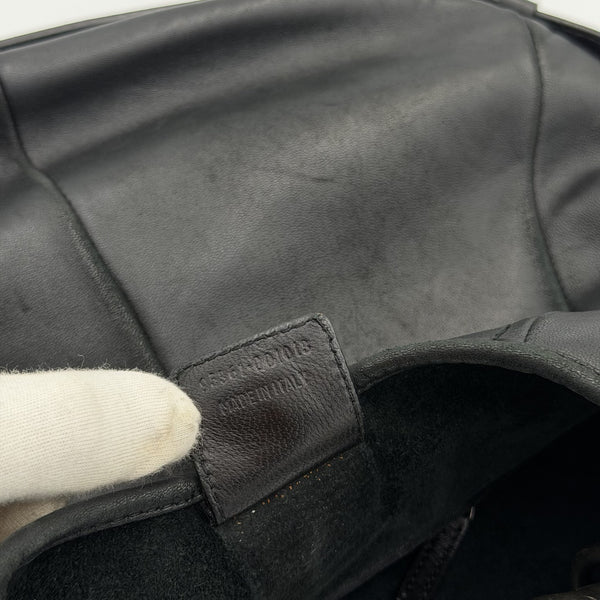 2000s YSL Mombasa Leather Black Shoulder Bag