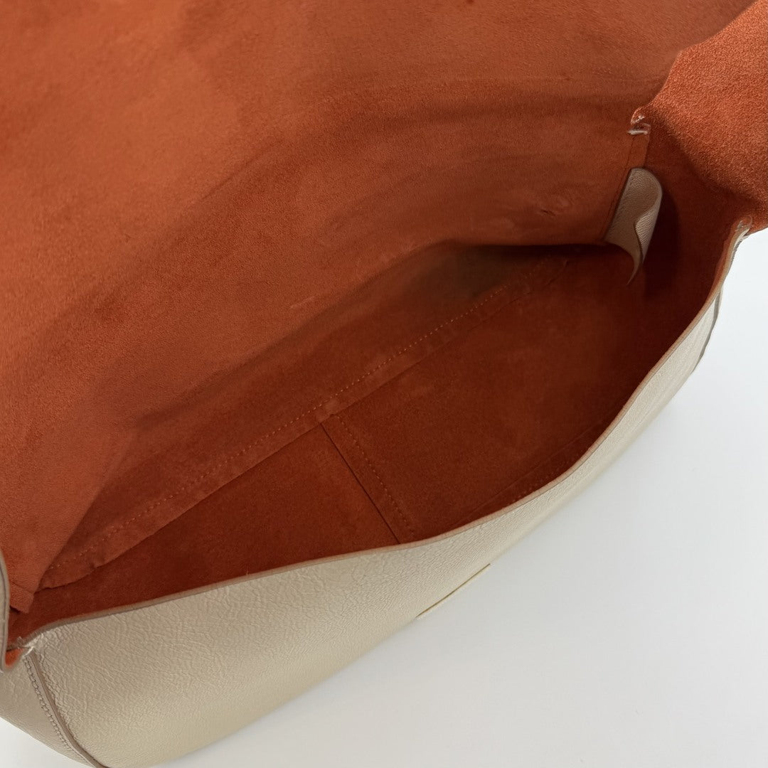 Archive Miu Miu White Leather Shoulder Bag