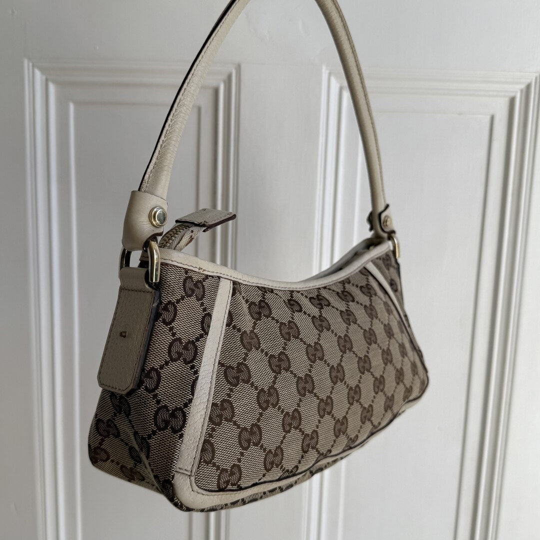 Gucci Mini Abbey D Ring White Shoulder Bag