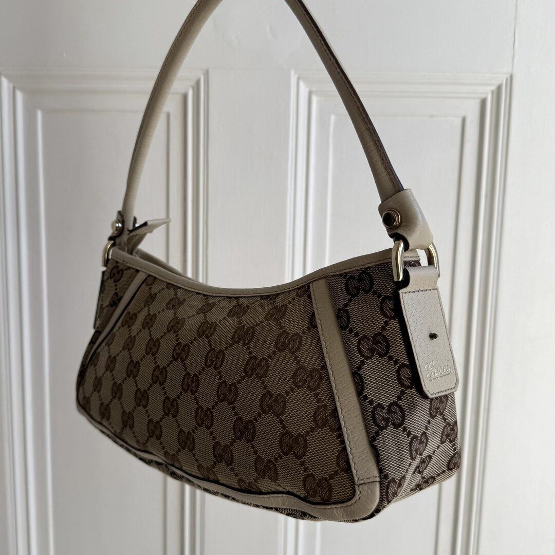 Gucci Mini Abbey D Ring White Shoulder Bag