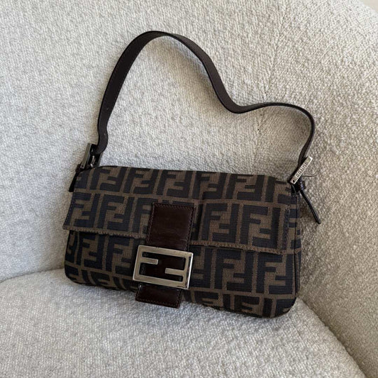 Fendi Mamma Baguette Zucca Shoulder Bag