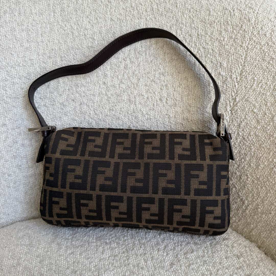 Fendi Mamma Baguette Zucca Shoulder Bag
