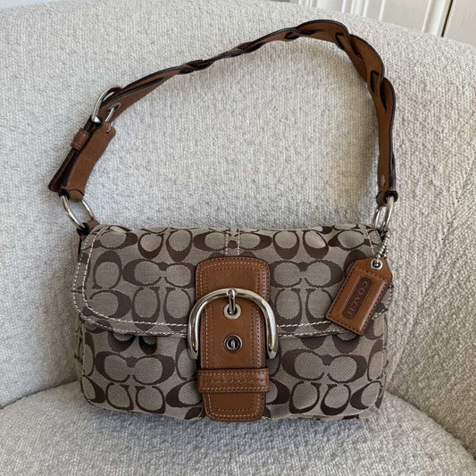 Coach Signature Soho Brown Shoulder Bag