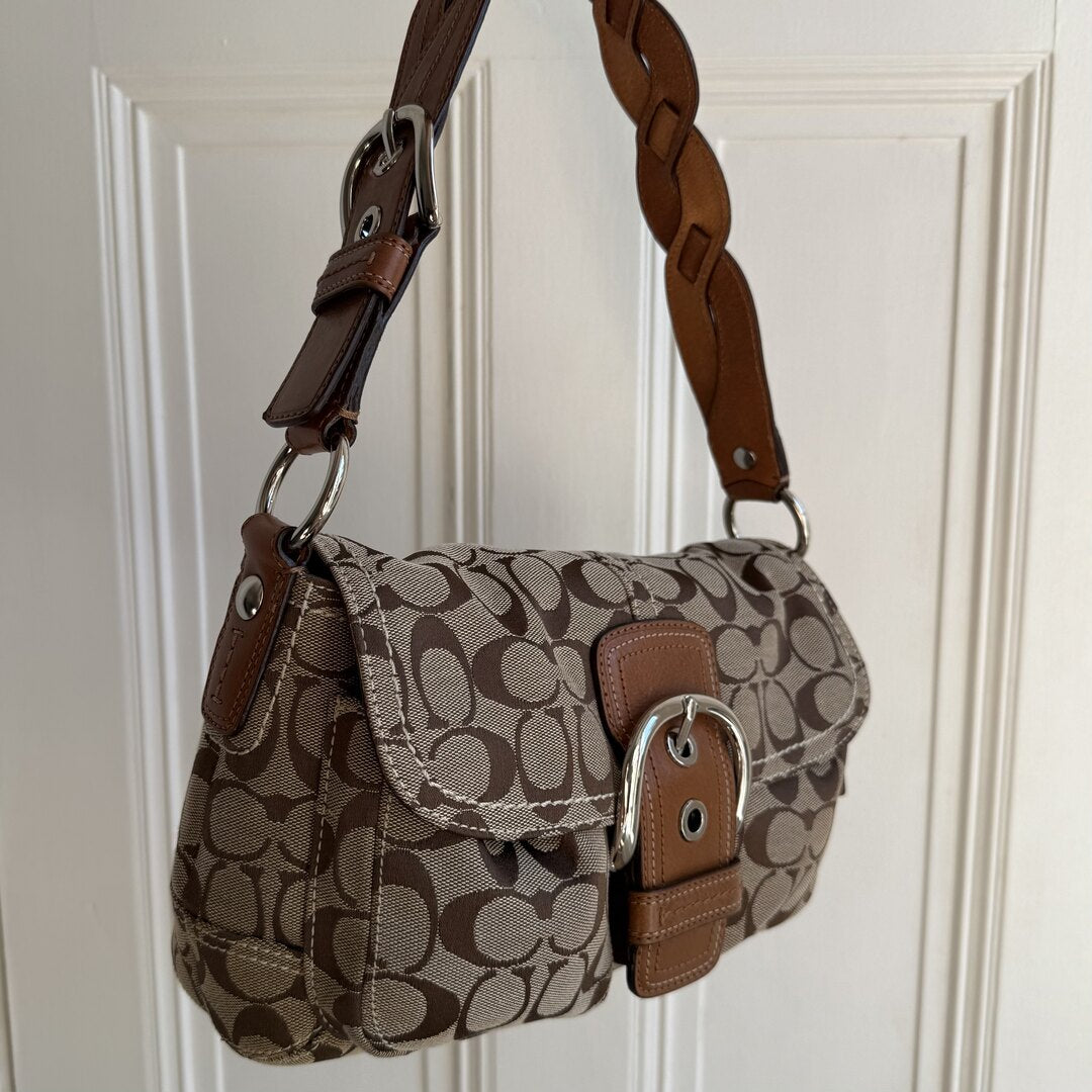 Coach Signature Soho Brown Shoulder Bag