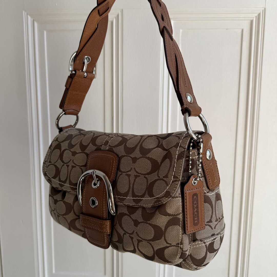 Coach Signature Soho Brown Shoulder Bag