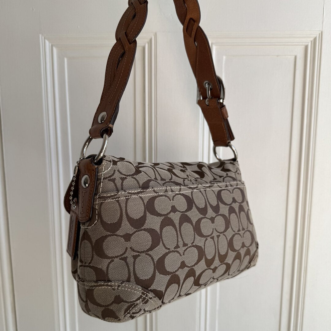 Coach Signature Soho Brown Shoulder Bag