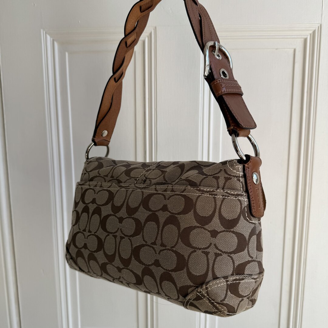 Coach Signature Soho Brown Shoulder Bag