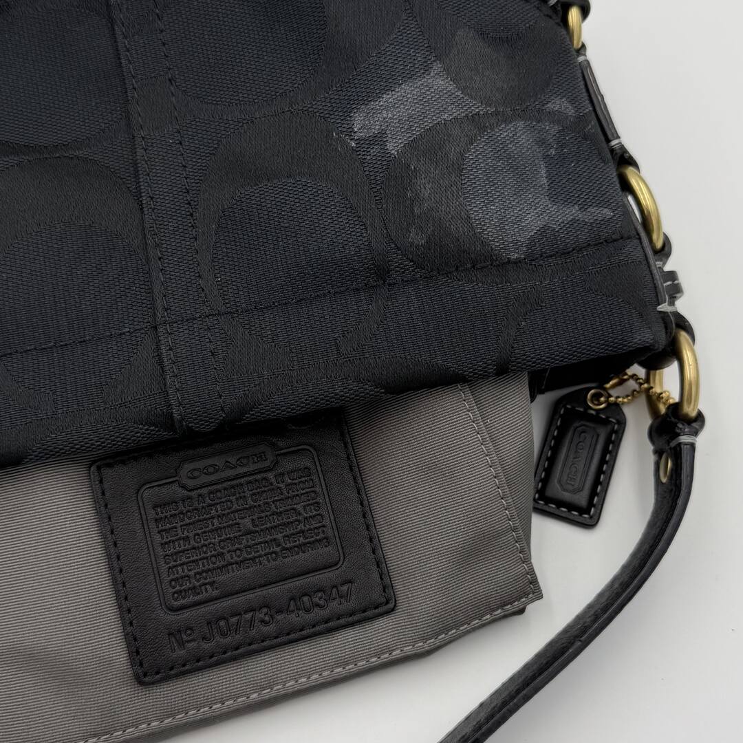 Coach Signature Studded Black Mini Handbag