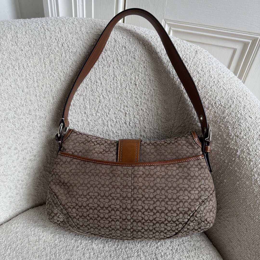 Coach Soho Mini Signature Brown Shoulder Bag