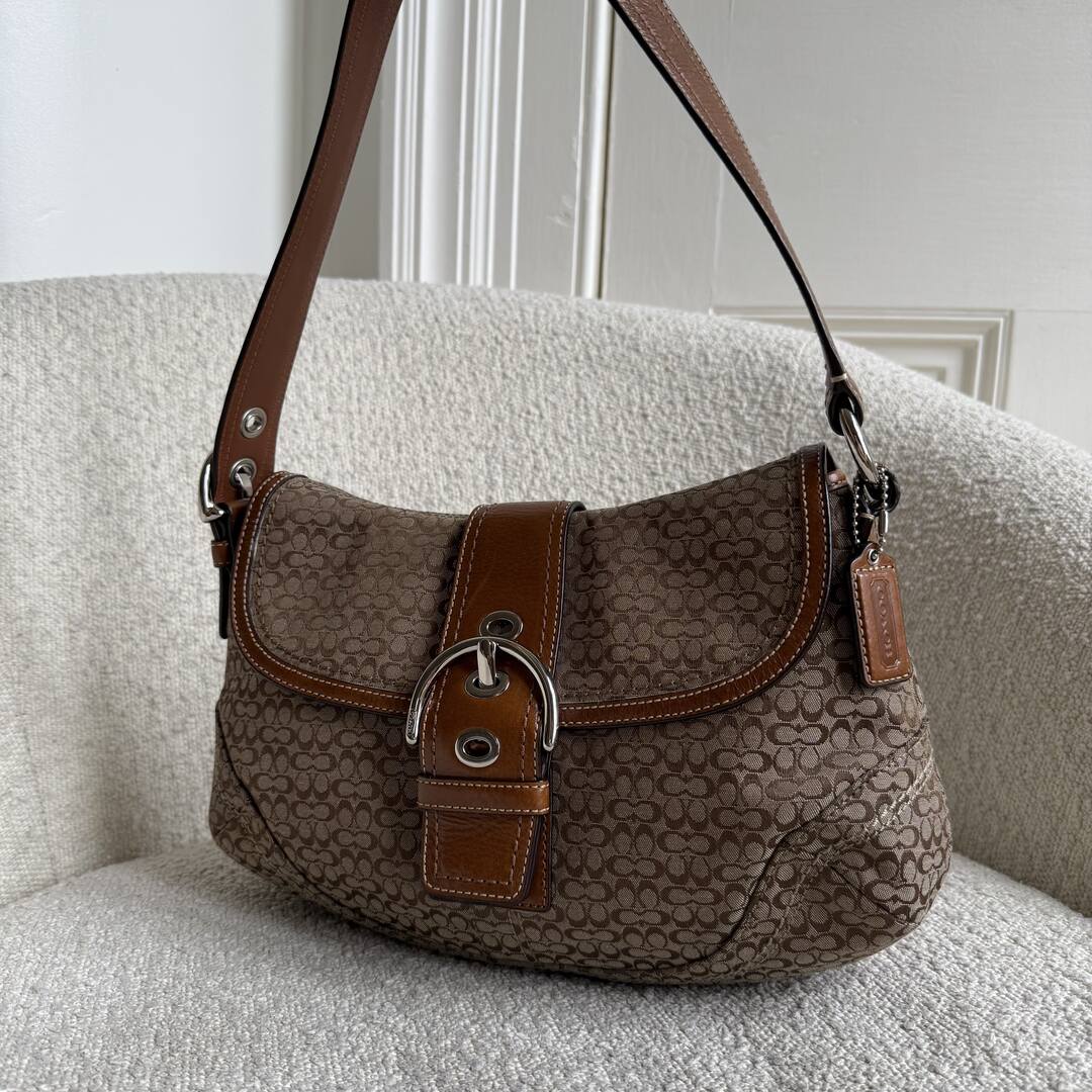 Coach Soho Mini Signature Brown Shoulder Bag