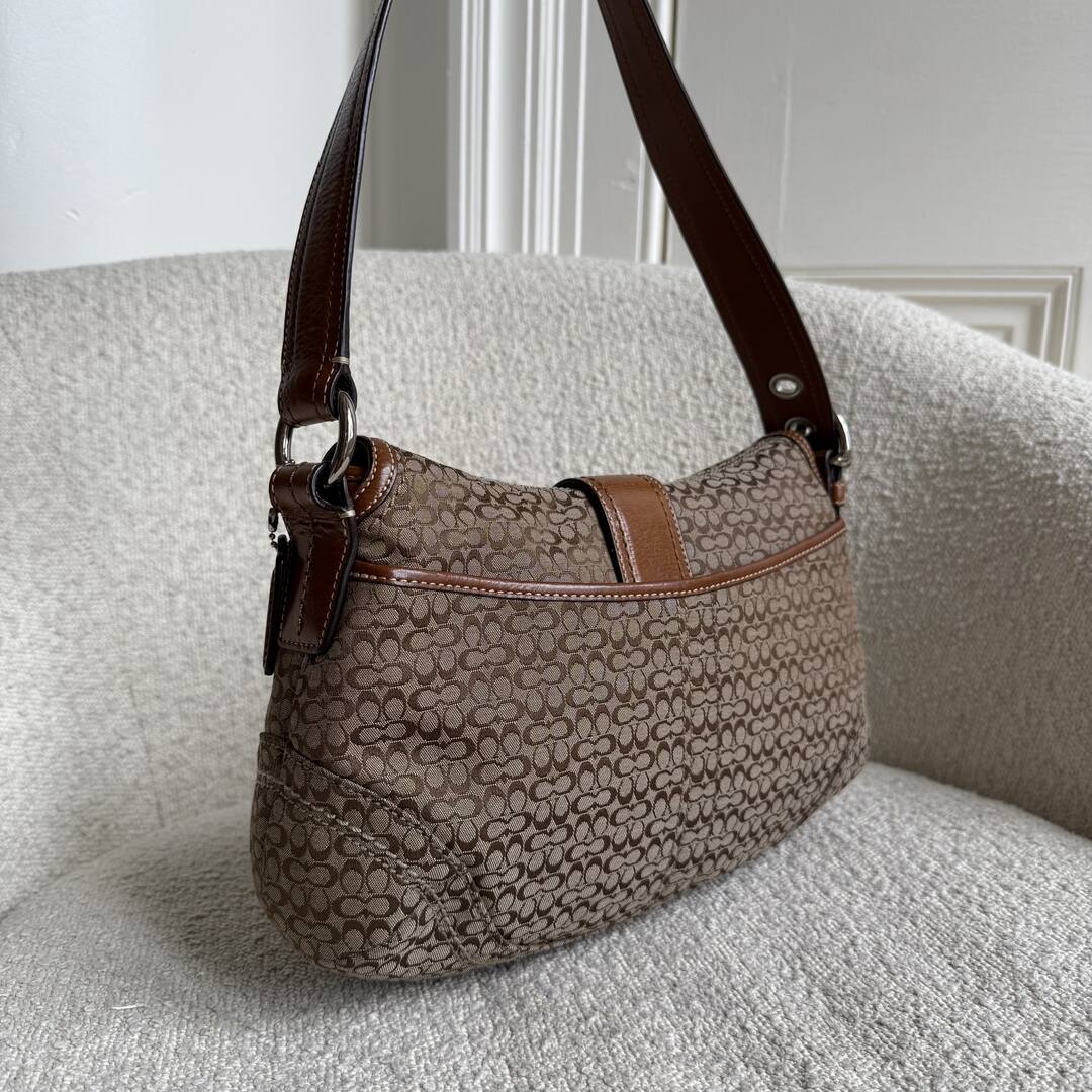 Coach Soho Mini Signature Brown Shoulder Bag
