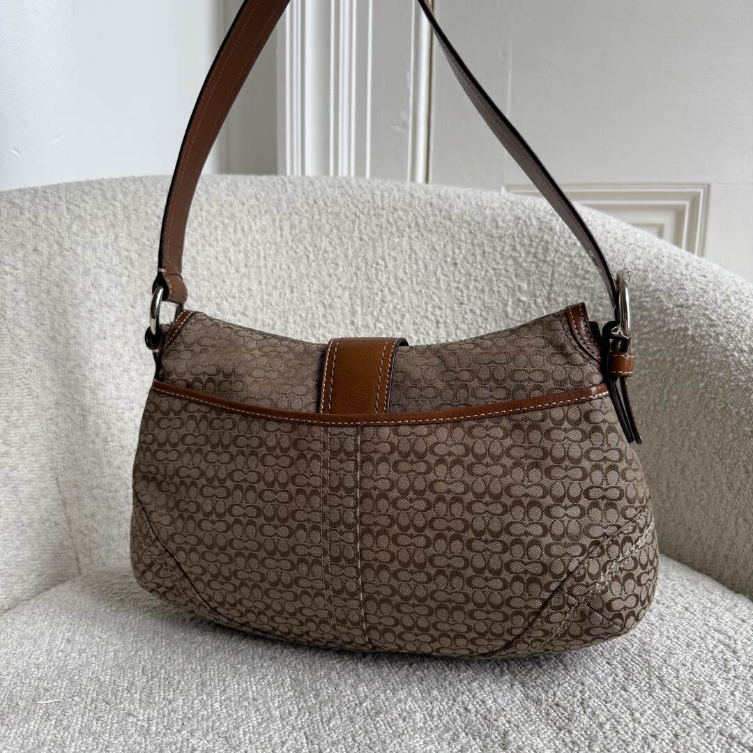 Coach Soho Mini Signature Brown Shoulder Bag