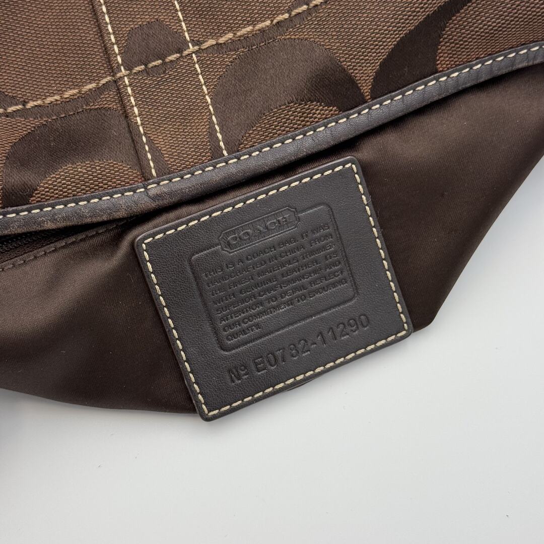 Coach Signature Hobo Brown Shoulder Bag