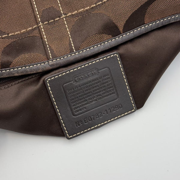 Coach Signature Hobo Brown Shoulder Bag