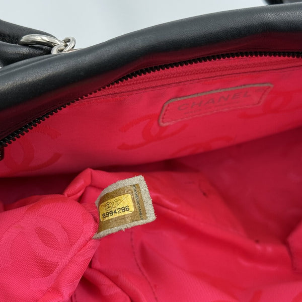 2005 Chanel Cambon Quilted Black Bowling Shoulder Bag