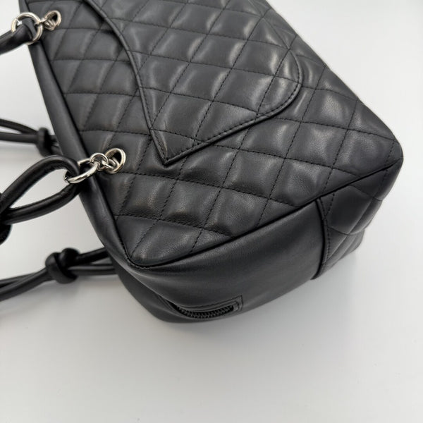 2005 Chanel Cambon Quilted Black Bowling Shoulder Bag