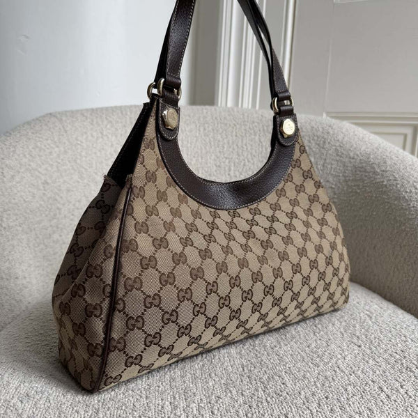 Gucci GG Monogram Canvas Brown Tote Bag