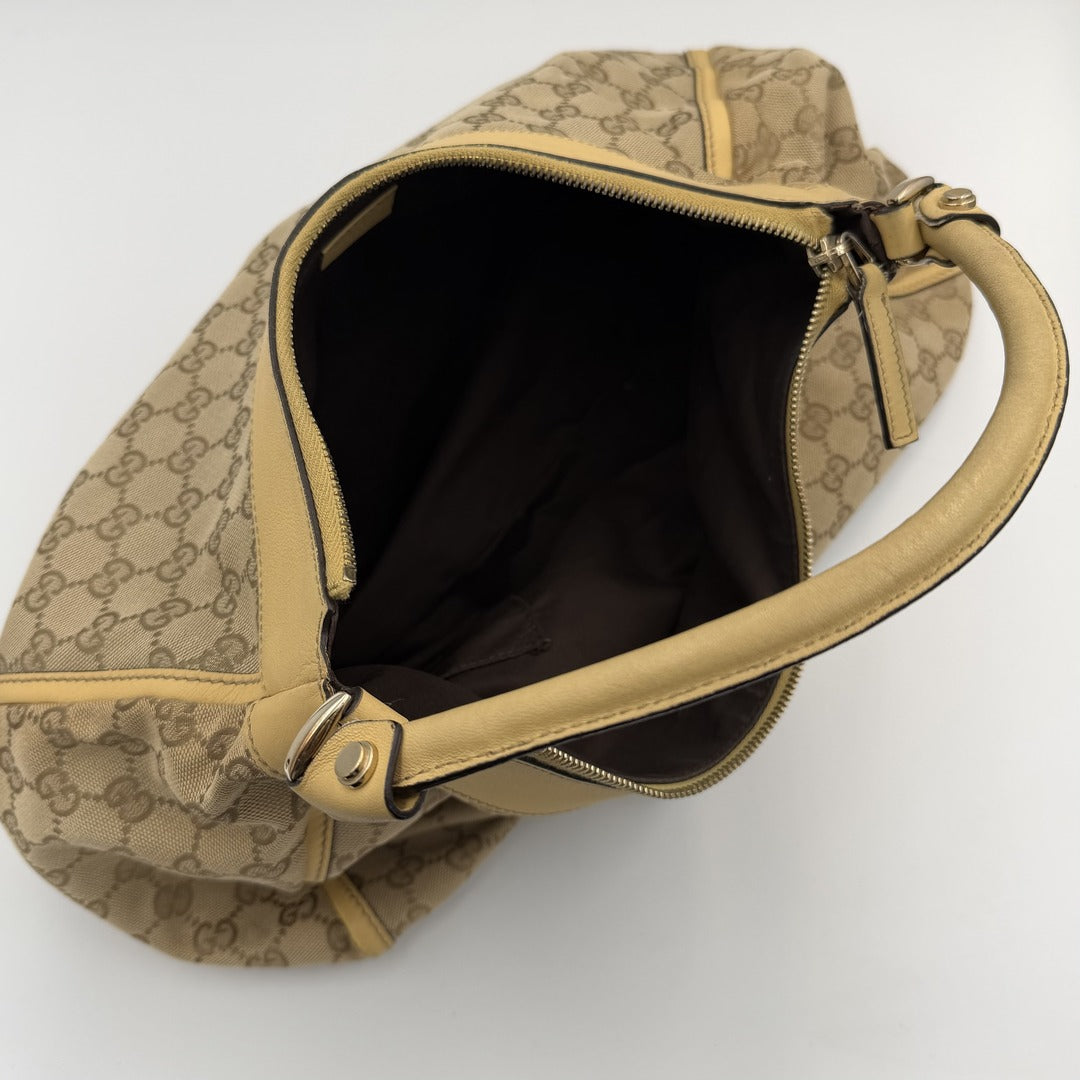 Gucci GG Canvas Abbey Butter Yellow Shoulder Bag