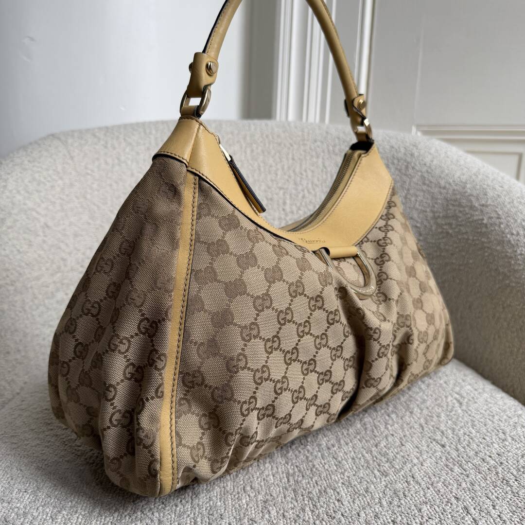 Gucci GG Canvas Abbey Butter Yellow Shoulder Bag