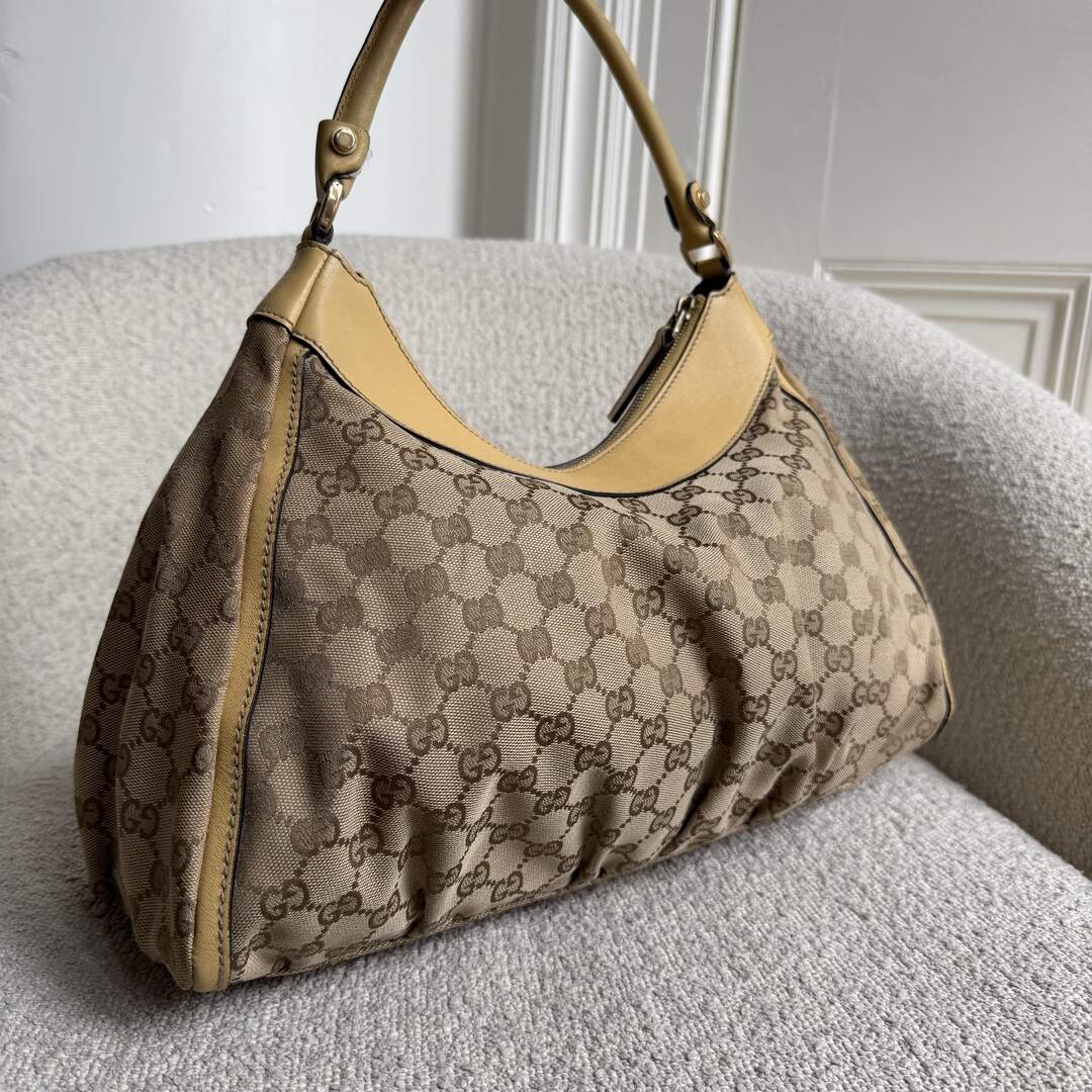 Gucci GG Canvas Abbey Butter Yellow Shoulder Bag