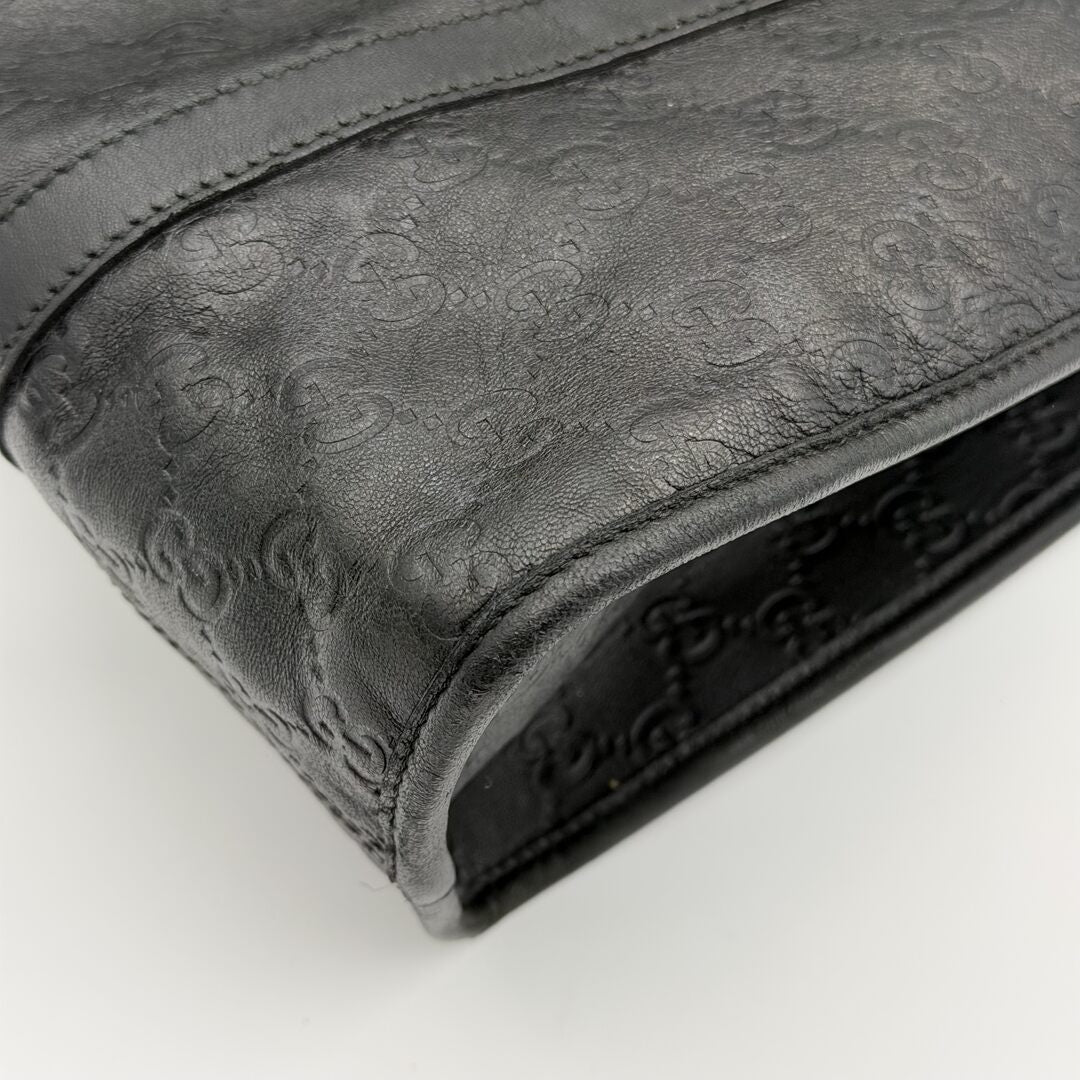 Gucci Guccissima Jackie Leather Black Large Shoulder Bag