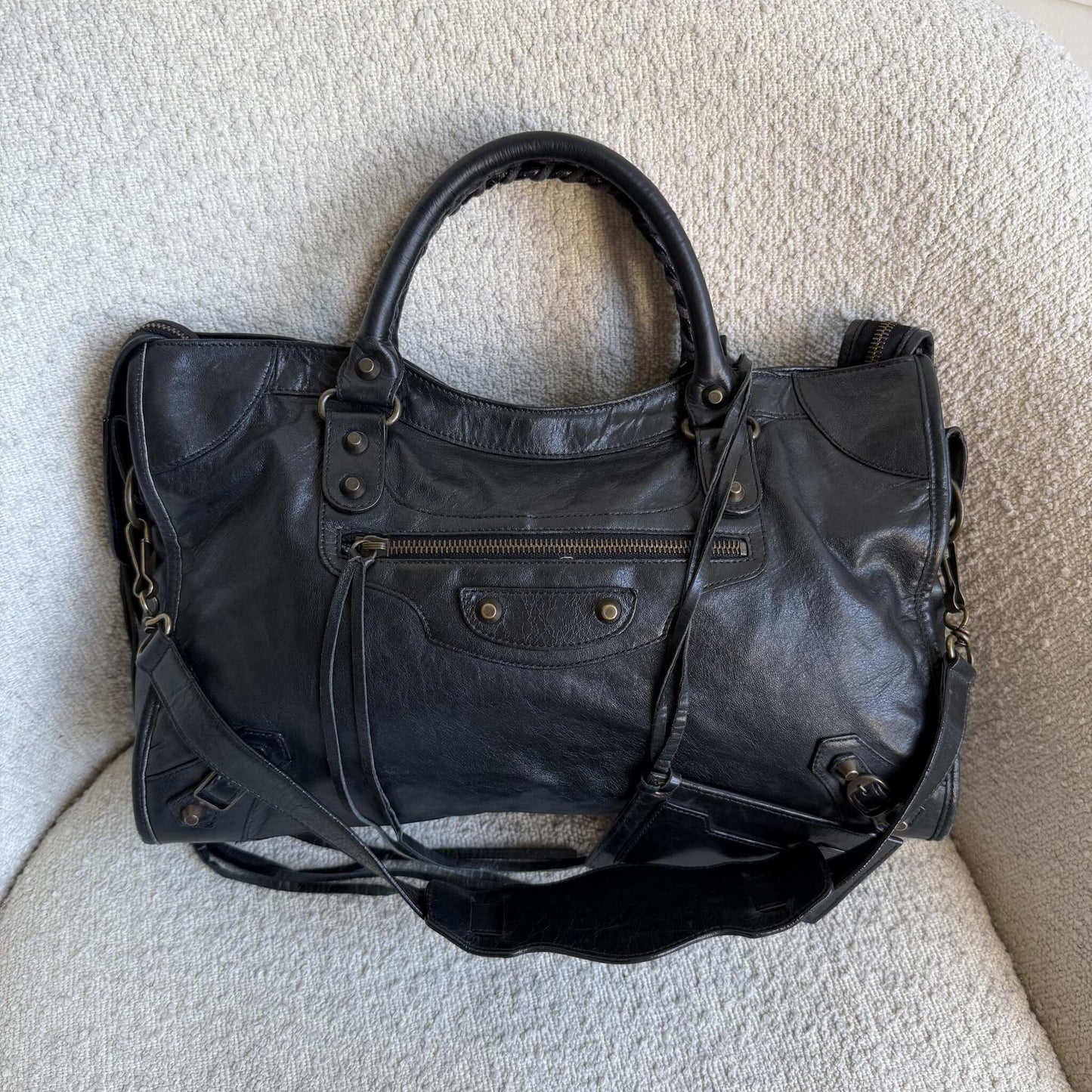 2006 Balenciaga The City Leather Black Bag