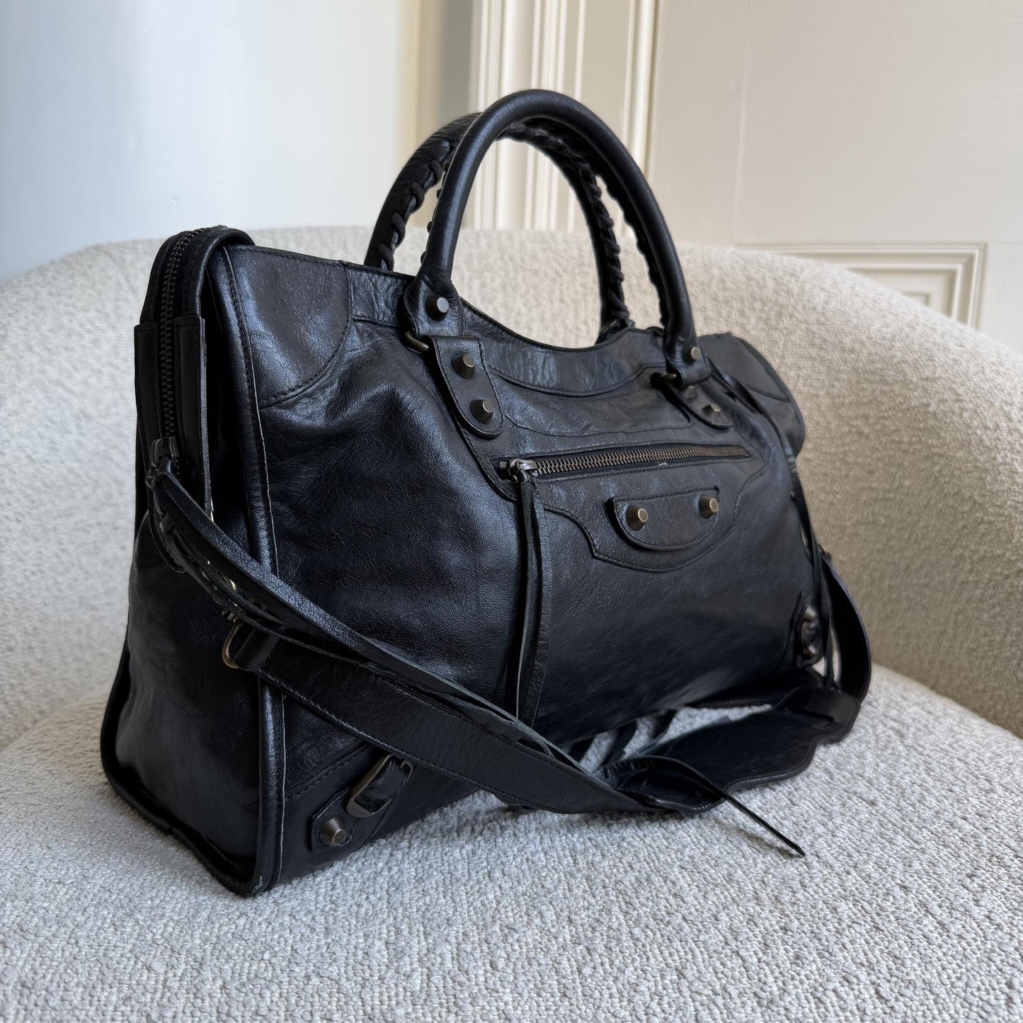 2006 Balenciaga The City Leather Black Bag