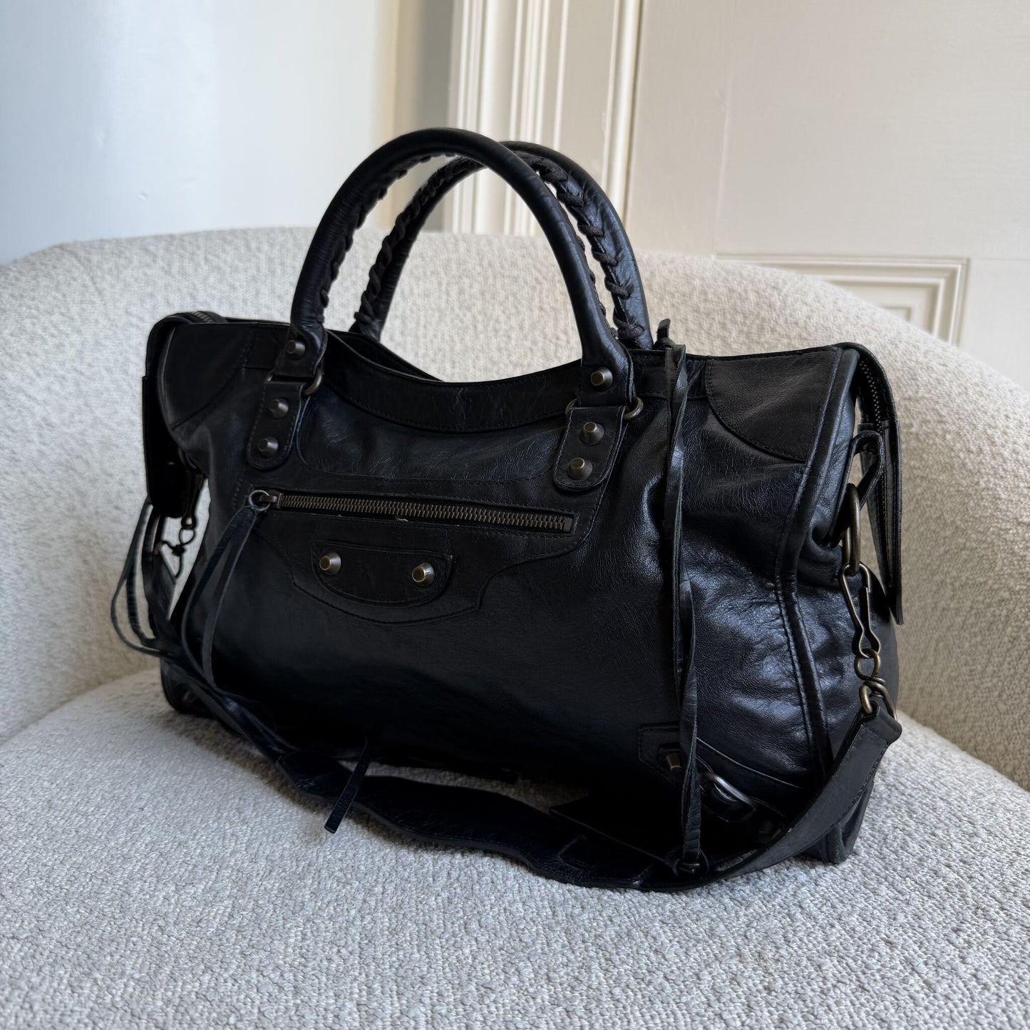 2006 Balenciaga The City Leather Black Bag