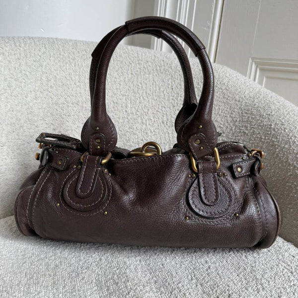Chloe Paddington Leather Dark Brown Shoulder Bag