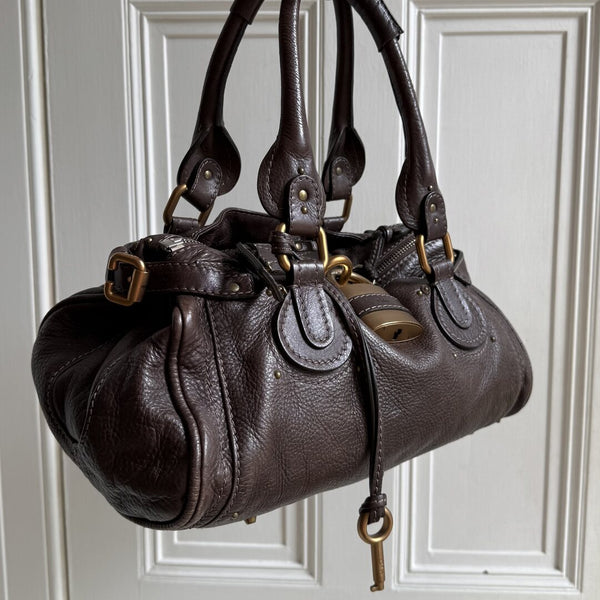 Chloe Paddington Leather Dark Brown Shoulder Bag