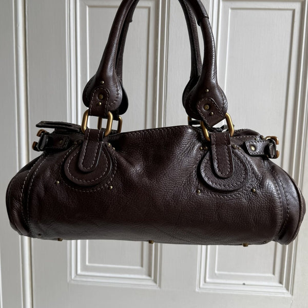 Chloe Paddington Leather Dark Brown Shoulder Bag
