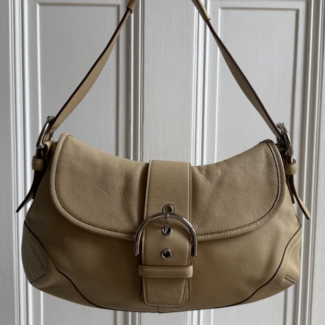 Coach Soho Leather Butter Yellow Shoulder Bag