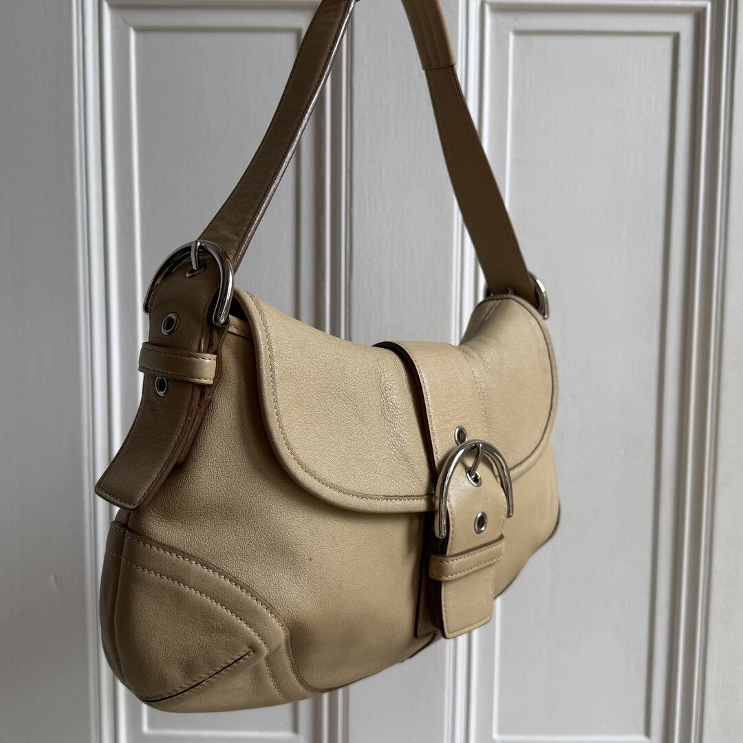 Coach Soho Leather Butter Yellow Shoulder Bag