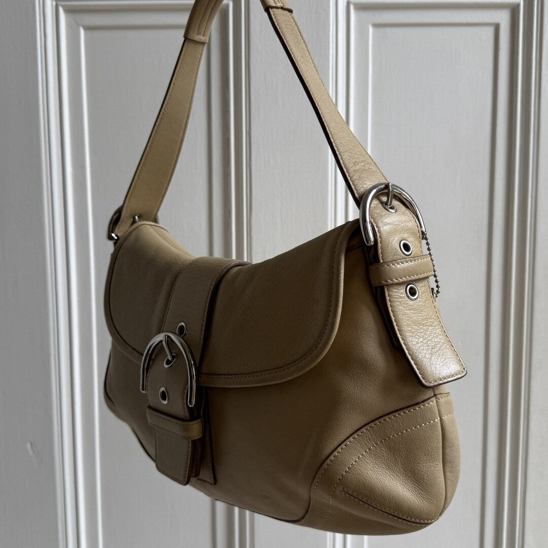Coach Soho Leather Butter Yellow Shoulder Bag
