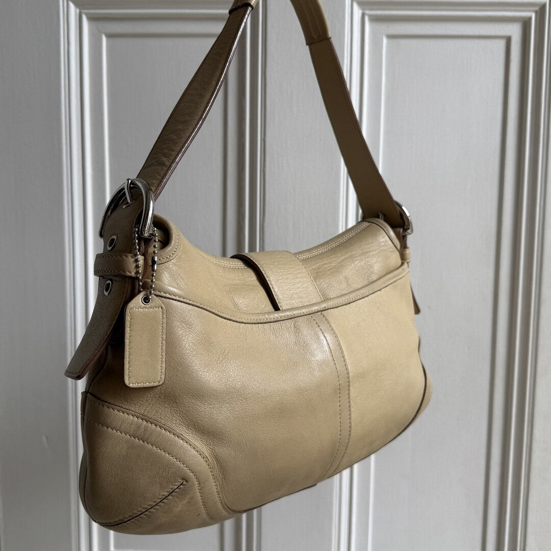 Coach Soho Leather Butter Yellow Shoulder Bag