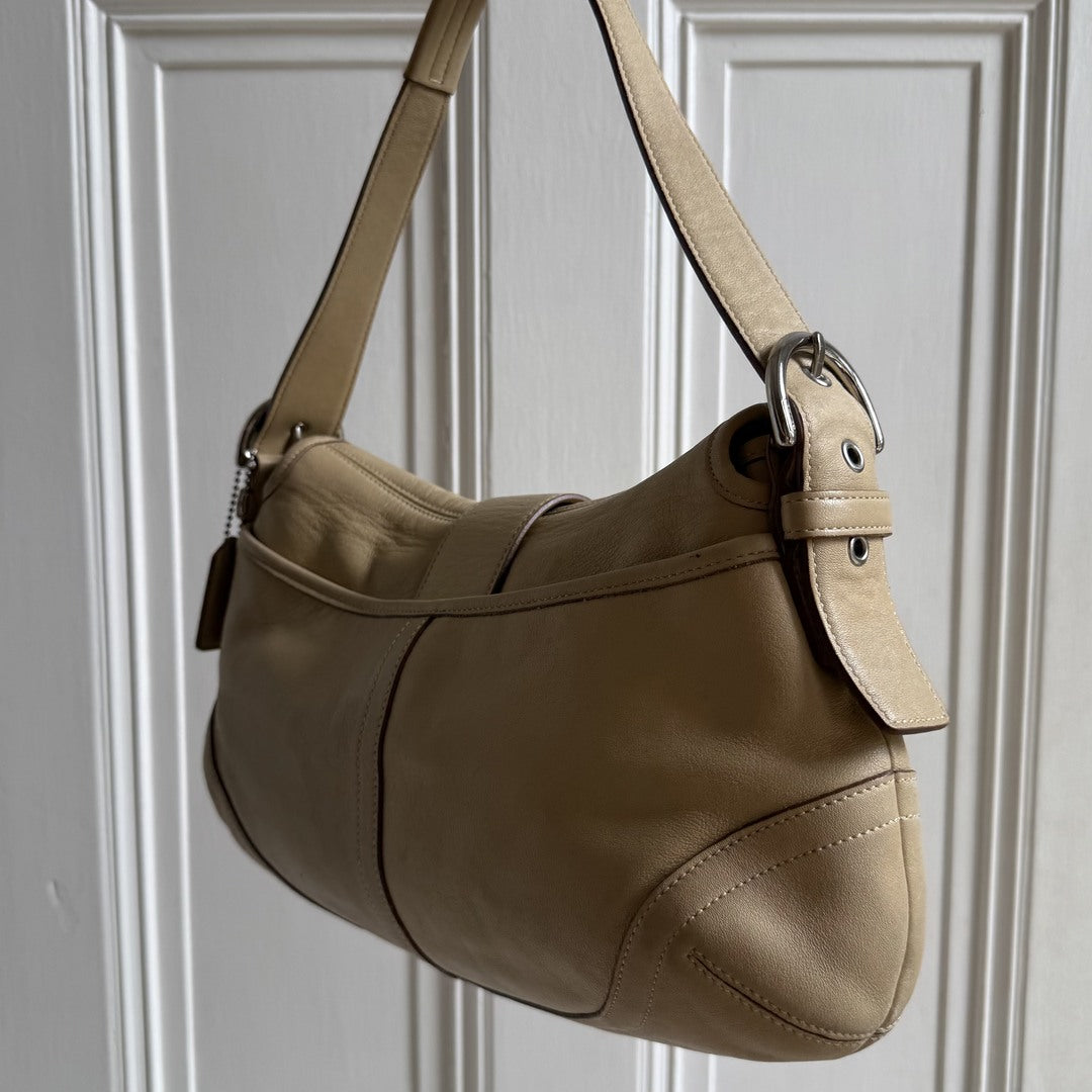 Coach Soho Leather Butter Yellow Shoulder Bag