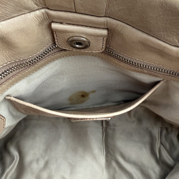 Miu Miu Vitello Beige Leather Handbag